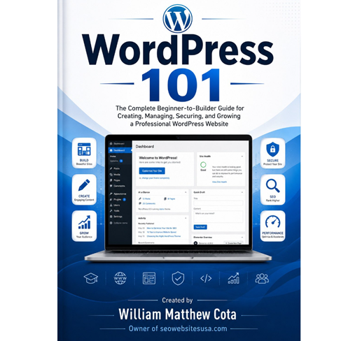 WordPress 101 Book by William Matthew Cota